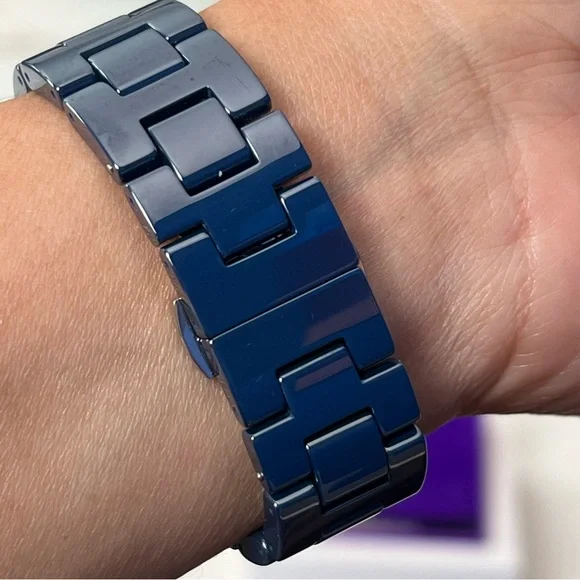 Movado Bold Evolution Quartz Blue Dial Ladies Watch 36mm Monochrome - Picture 9 of 11